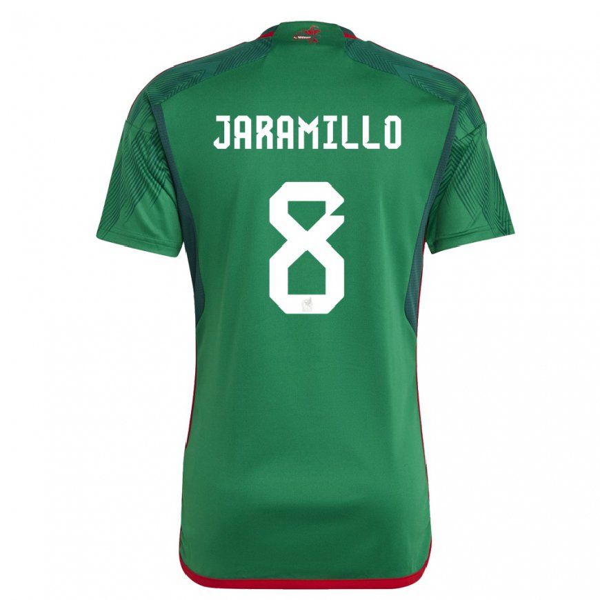 Kandiny Femme Maillot Mexique Carolina Jaramillo #8 Vert Tenues Domicile 22-24 T-shirt