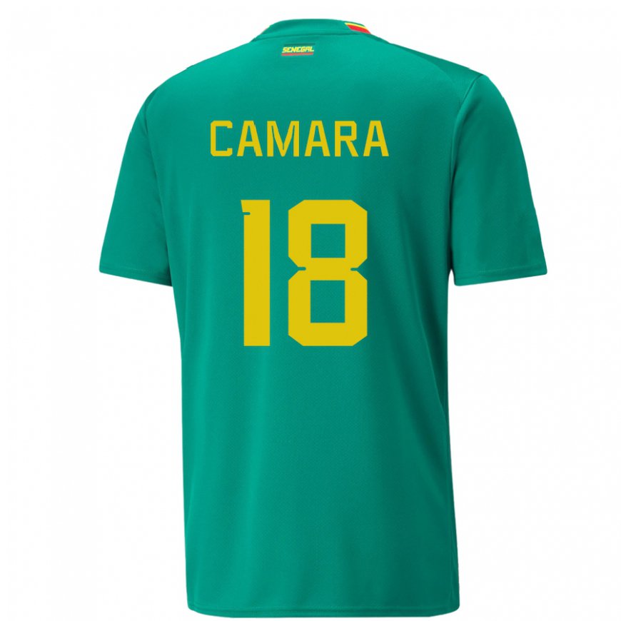 Kandiny Femme Maillot Sénégal Meta Camara #18 Vert Tenues Extérieur 22-24 T-shirt