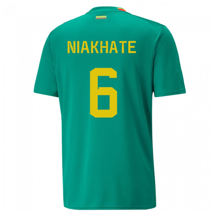 Kandiny Femme Maillot Sénégal Niakhate N Diaye #6 Vert Tenues Extérieur 22-24 T-shirt