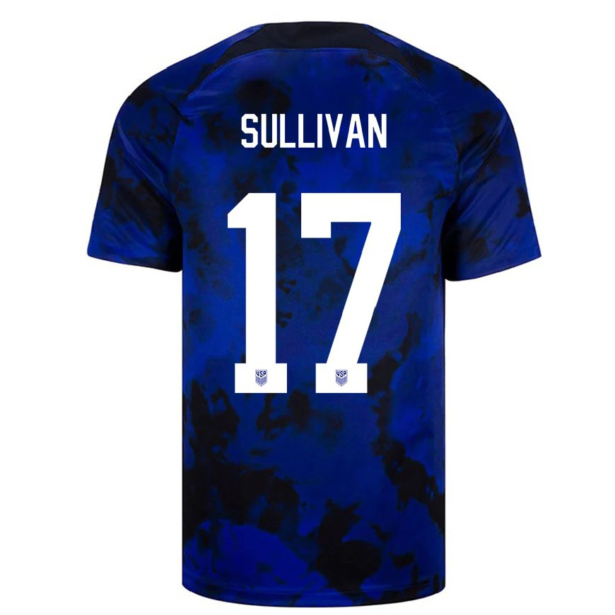 Kandiny Femme Maillot États-unis Andi Sullivan #17 Bleu Royal Tenues Extérieur 22-24 T-shirt