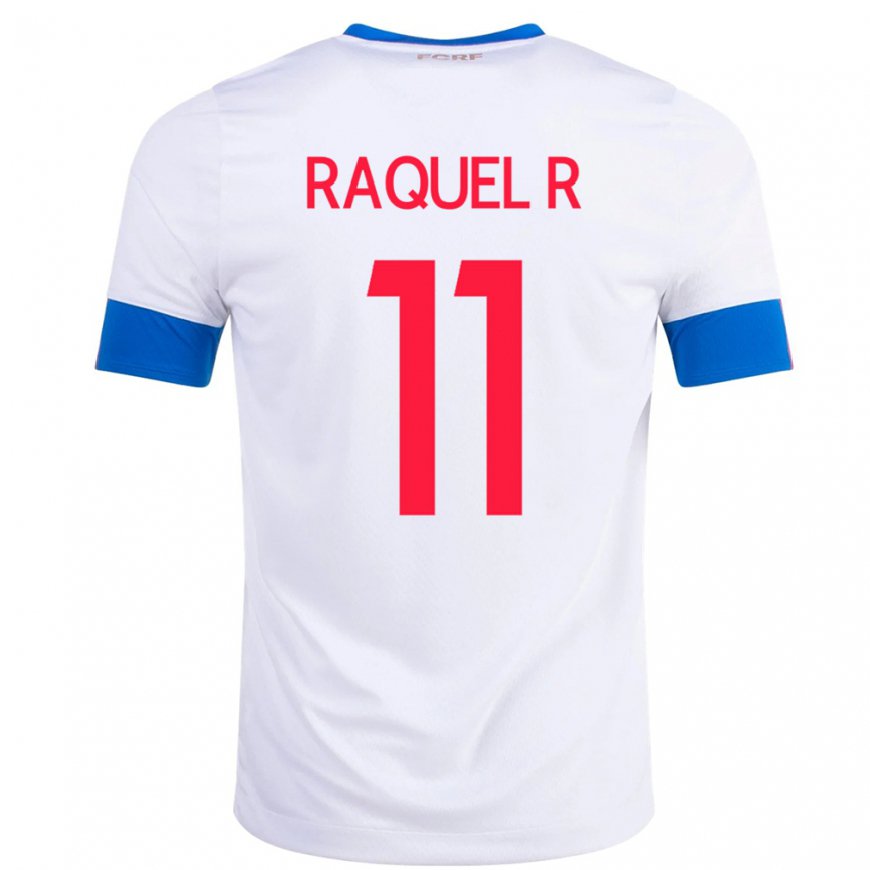 Kandiny Femme Maillot Costa Rica Raquel Rodriguez #11 Blanc Tenues Extérieur 22-24 T-shirt