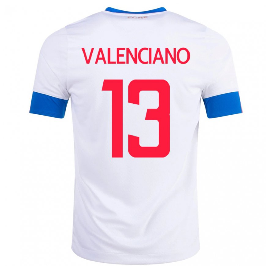 Kandiny Femme Maillot Costa Rica Emilie Valenciano #13 Blanc Tenues Extérieur 22-24 T-shirt