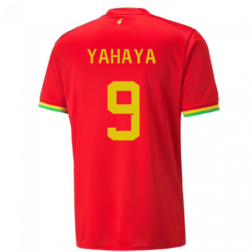 Kandiny Femme Maillot Ghana Mohammed Yahaya #9 Rouge Tenues Extérieur 22-24 T-shirt