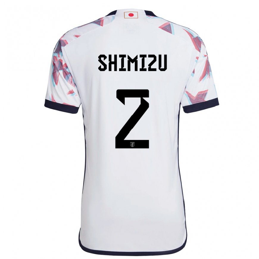 Kandiny Femme Maillot Japon Risa Shimizu #2 Blanc Tenues Extérieur 22-24 T-shirt