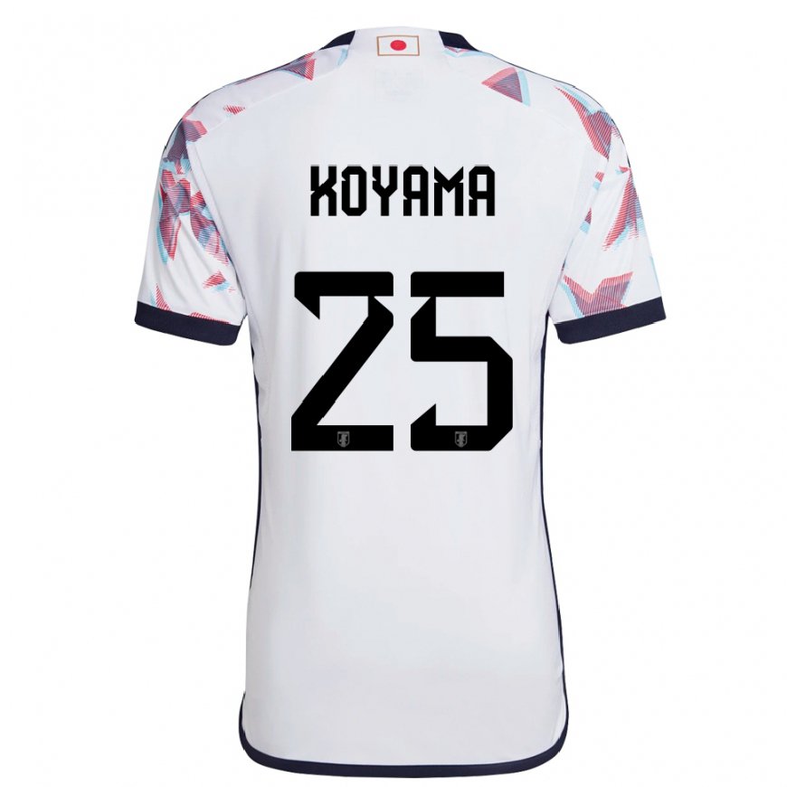 Kandiny Femme Maillot Japon Shinomi Koyama #25 Blanc Tenues Extérieur 22-24 T-shirt