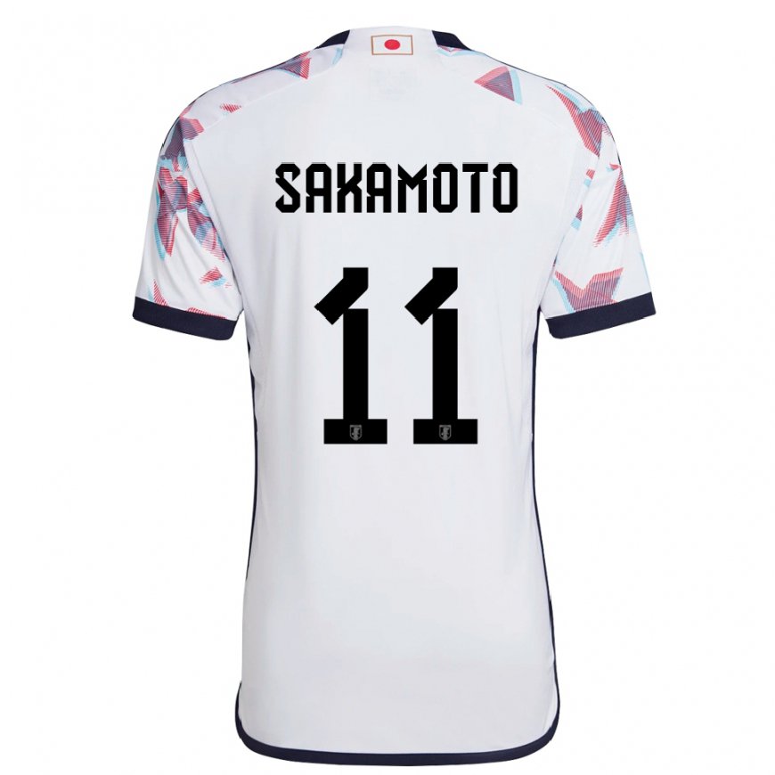Kandiny Femme Maillot Japon Isa Sakamoto #11 Blanc Tenues Extérieur 22-24 T-shirt