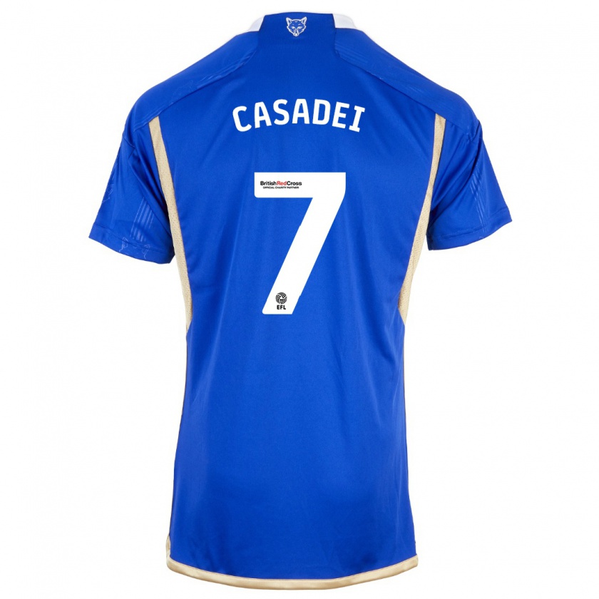 Kandiny Enfant Maillot Cesare Casadei #7 Bleu Tenues Domicile 2023/24 T-Shirt