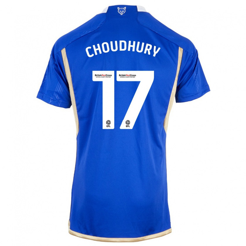 Kandiny Enfant Maillot Hamza Choudhury #17 Bleu Tenues Domicile 2023/24 T-Shirt