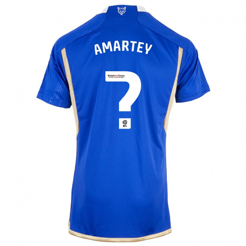 Kandiny Enfant Maillot Bobby Amartey #0 Bleu Tenues Domicile 2023/24 T-Shirt