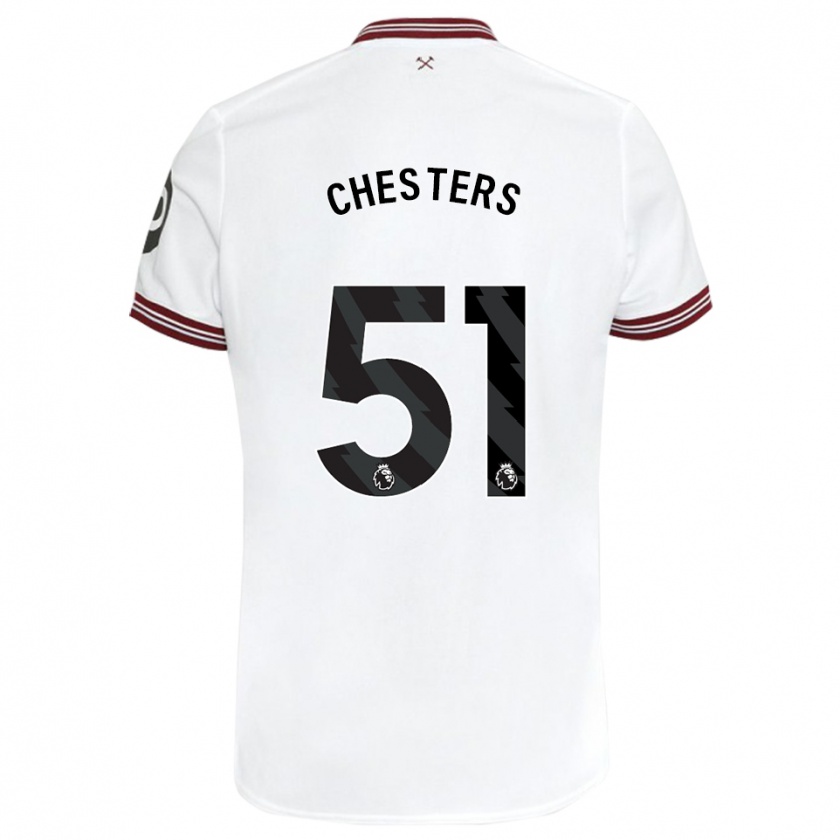 Kandiny Enfant Maillot Dan Chesters #51 Blanc Tenues Extérieur 2023/24 T-Shirt