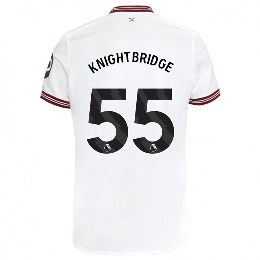 Kandiny Enfant Maillot Jacob Knightbridge #55 Blanc Tenues Extérieur 2023/24 T-Shirt