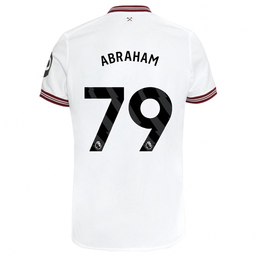 Kandiny Enfant Maillot Dondre Abraham #79 Blanc Tenues Extérieur 2023/24 T-Shirt