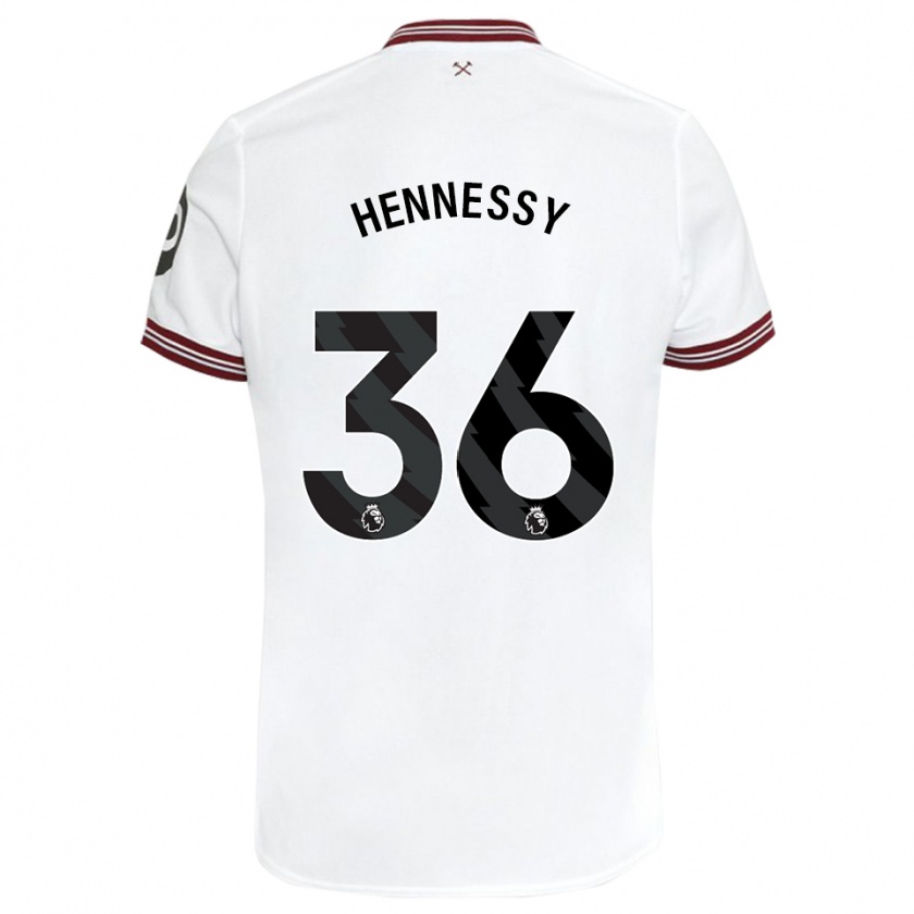 Kandiny Enfant Maillot Alexandra Hennessy #36 Blanc Tenues Extérieur 2023/24 T-Shirt