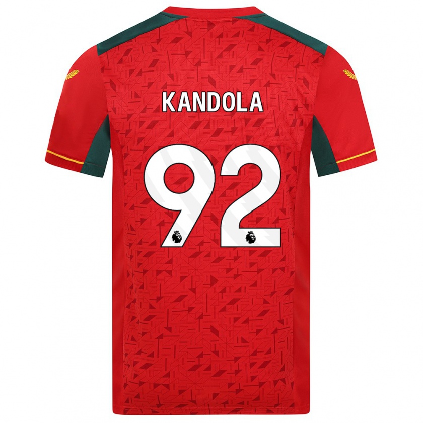 Kandiny Enfant Maillot Kam Kandola #92 Rouge Tenues Extérieur 2023/24 T-Shirt