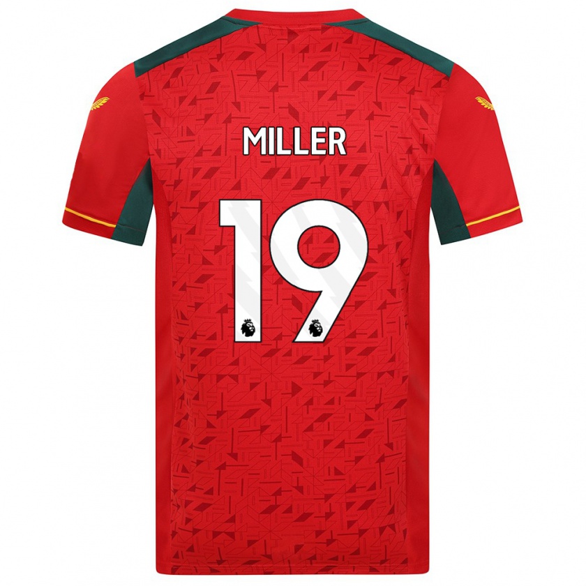 Kandiny Enfant Maillot Ali Miller #19 Rouge Tenues Extérieur 2023/24 T-Shirt