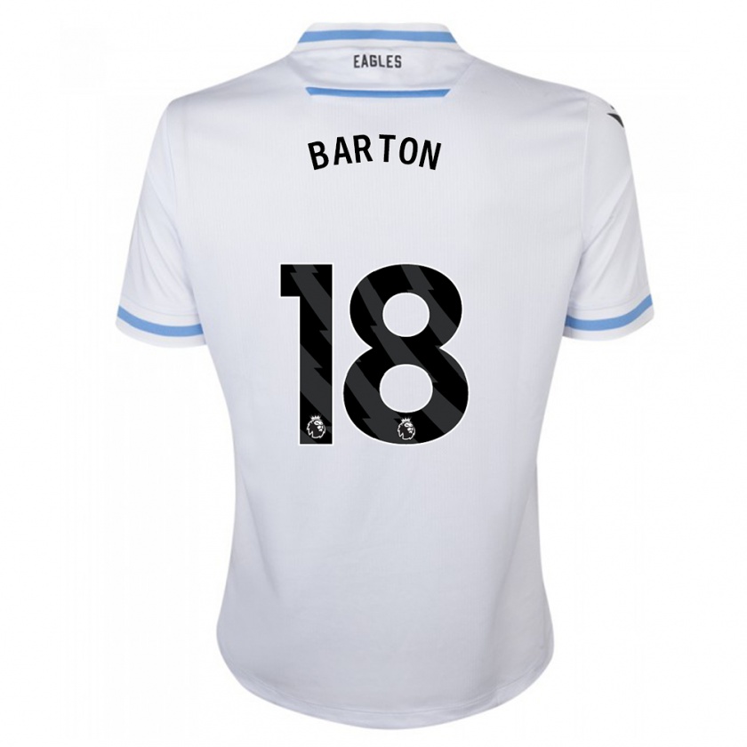 Kandiny Enfant Maillot Kirsty Barton #18 Blanc Tenues Extérieur 2023/24 T-Shirt