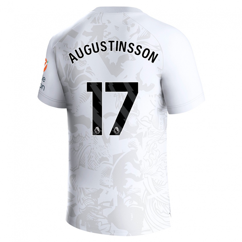 Kandiny Enfant Maillot Ludwig Augustinsson #17 Blanc Tenues Extérieur 2023/24 T-Shirt
