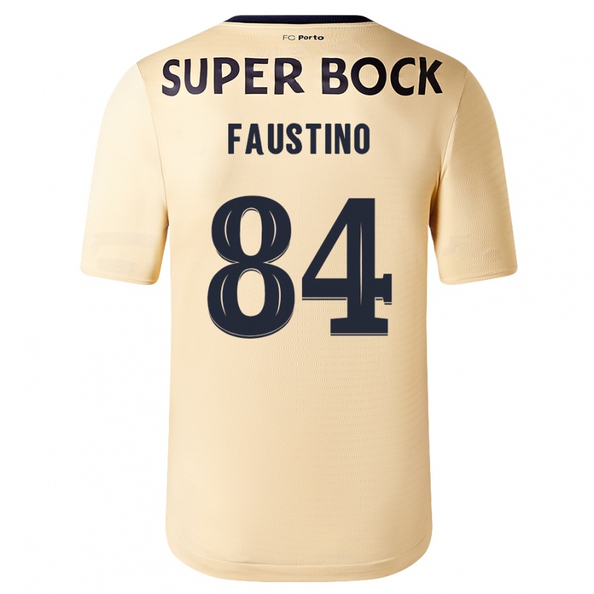Kandiny Enfant Maillot Levi Faustino #84 Beige-Doré Tenues Extérieur 2023/24 T-Shirt