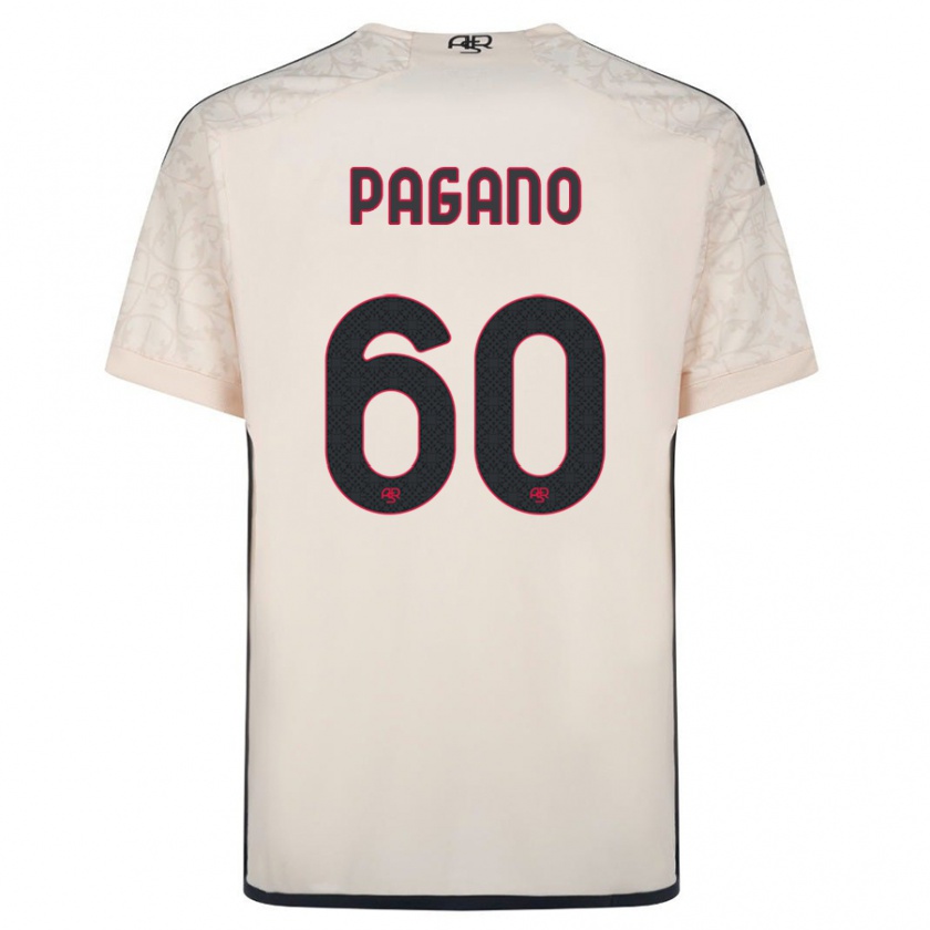 Kandiny Enfant Maillot Riccardo Pagano #60 Blanc Cassé Tenues Extérieur 2023/24 T-Shirt