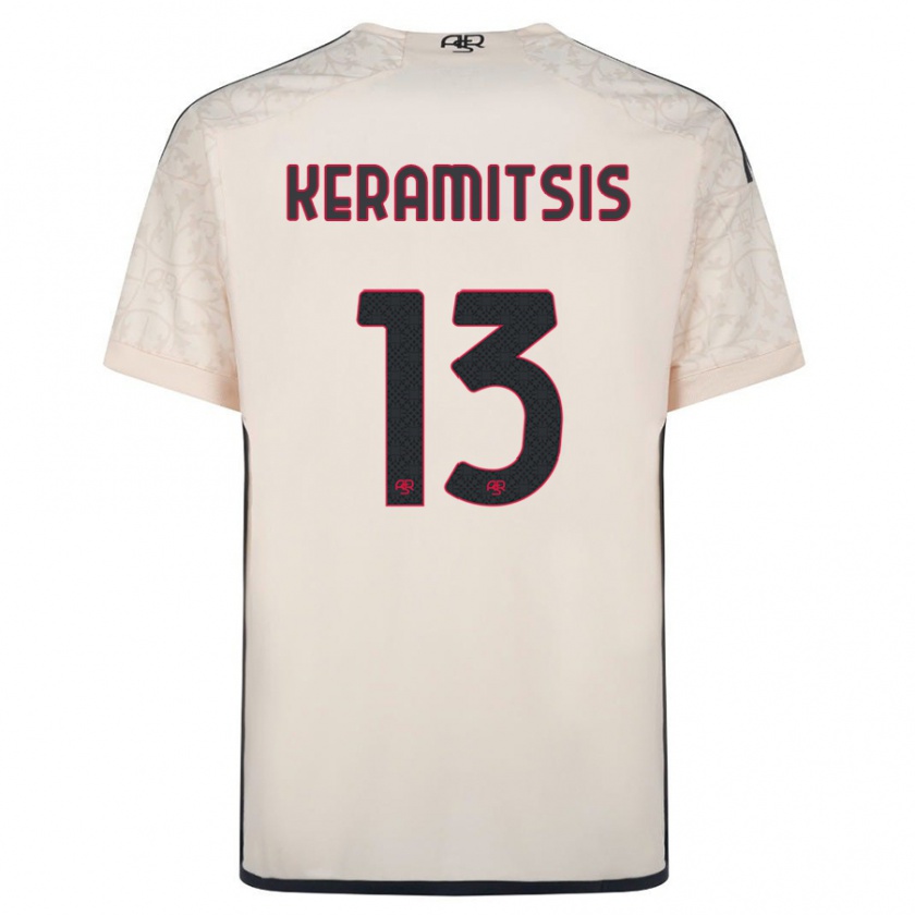 Kandiny Enfant Maillot Dimitrios Keramitsis #13 Blanc Cassé Tenues Extérieur 2023/24 T-Shirt