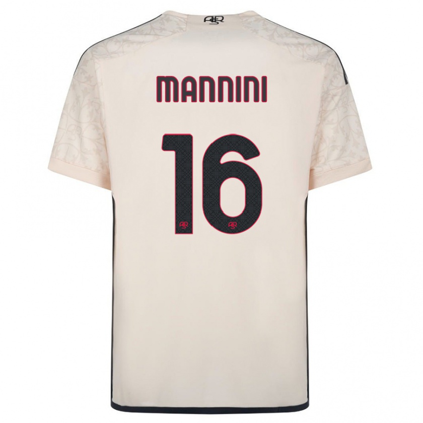 Kandiny Enfant Maillot Mattia Mannini #16 Blanc Cassé Tenues Extérieur 2023/24 T-Shirt