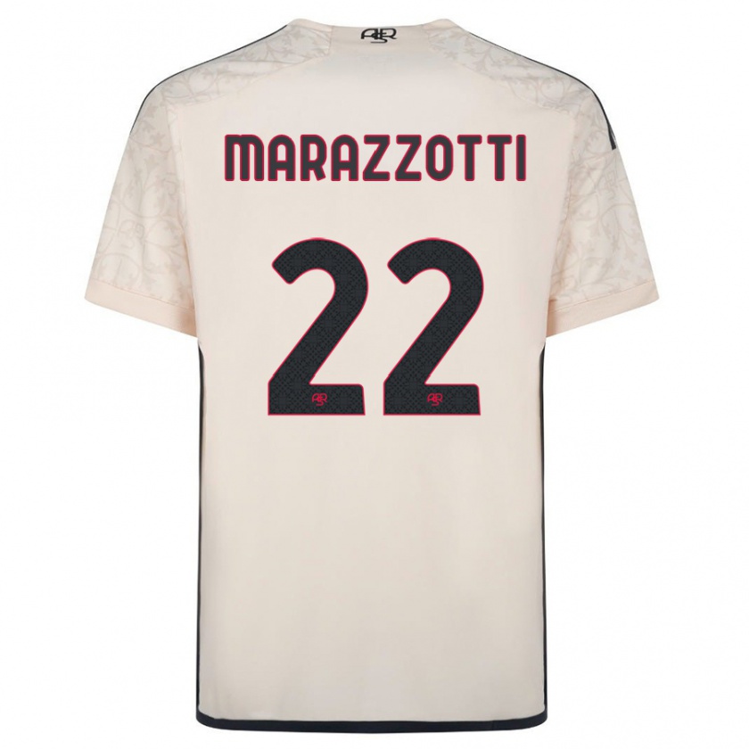 Kandiny Enfant Maillot Fabrizio Marazzotti #22 Blanc Cassé Tenues Extérieur 2023/24 T-Shirt
