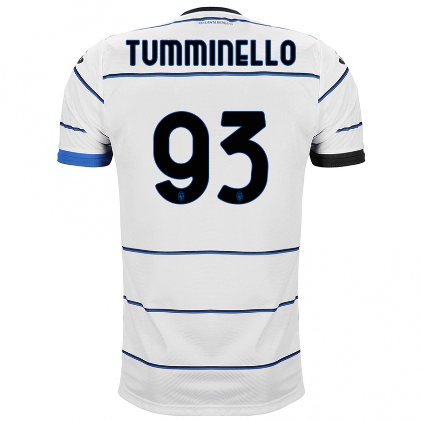 Kandiny Enfant Maillot Marco Tumminello #93 Blanc Tenues Extérieur 2023/24 T-Shirt