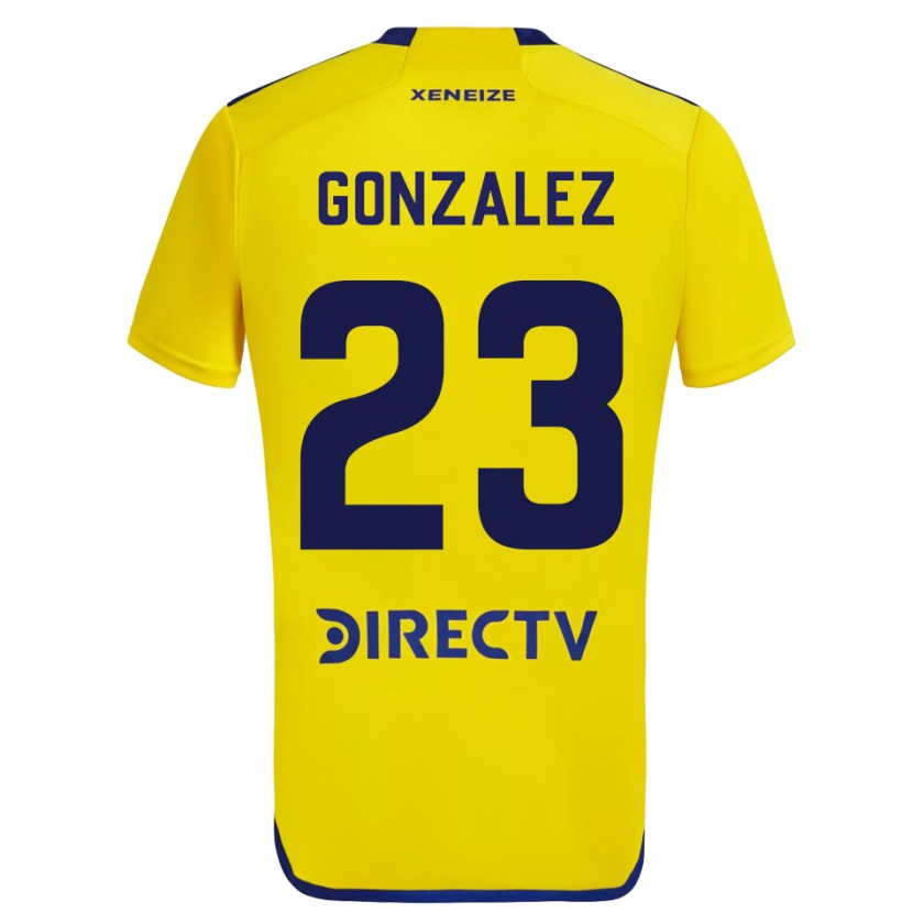 Kandiny Enfant Maillot Diego González #23 Jaune Tenues Extérieur 2023/24 T-Shirt