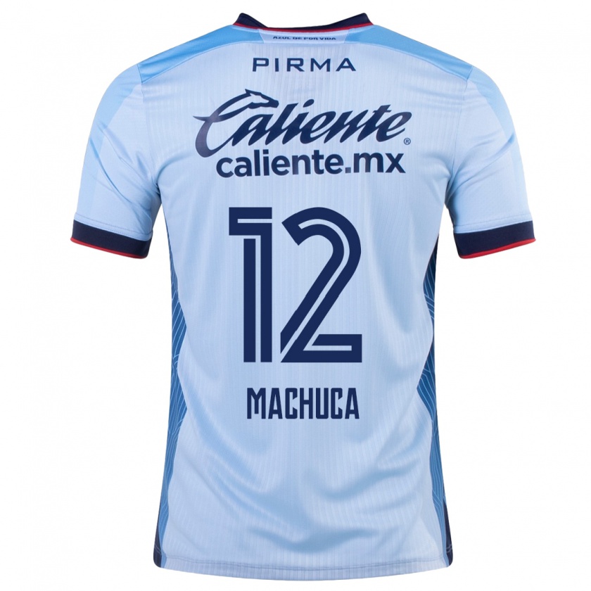 Kandiny Enfant Maillot Gabriela Machuca #12 Bleu Ciel Tenues Extérieur 2023/24 T-Shirt