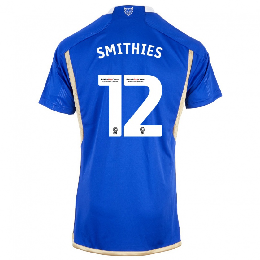 Kandiny Homme Maillot Alex Smithies #12 Bleu Royal Tenues Domicile 2023/24 T-Shirt