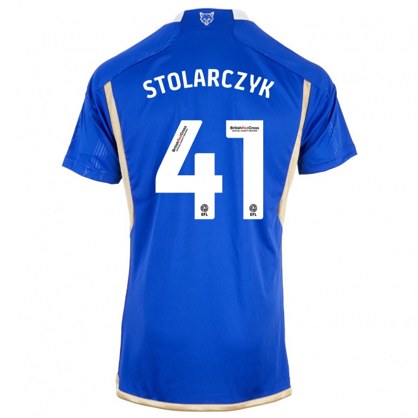 Kandiny Homme Maillot Jakub Stolarczyk #41 Bleu Royal Tenues Domicile 2023/24 T-Shirt