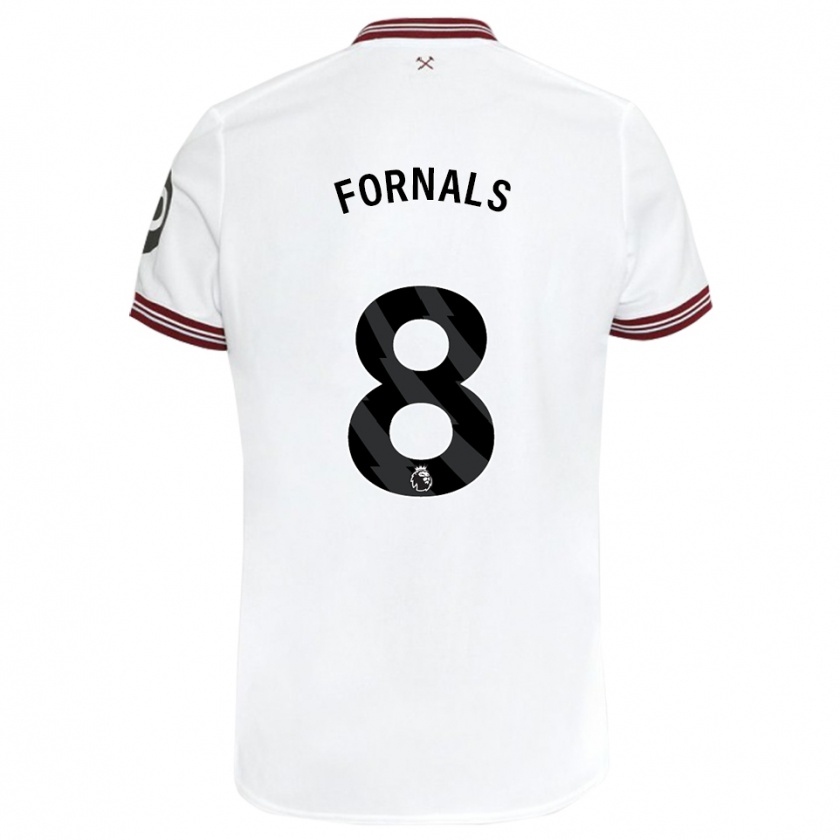 Kandiny Homme Maillot Pablo Fornals #8 Blanc Tenues Extérieur 2023/24 T-Shirt