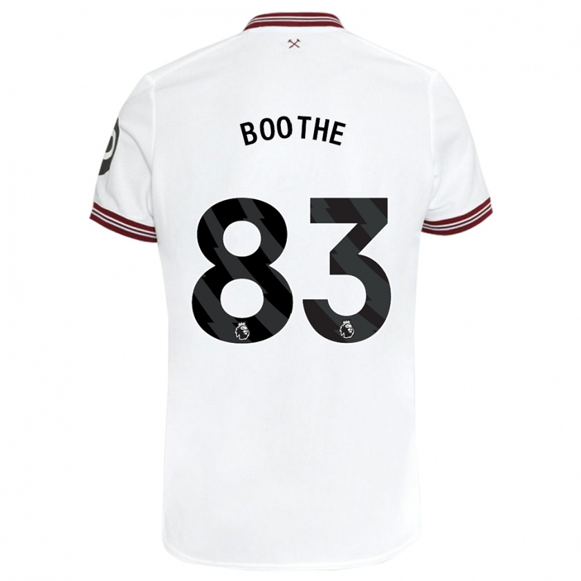 Kandiny Homme Maillot Sebastian Boothe #83 Blanc Tenues Extérieur 2023/24 T-Shirt