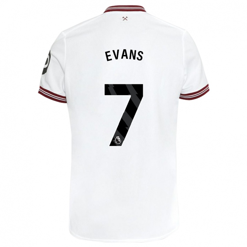 Kandiny Homme Maillot Lisa Evans #7 Blanc Tenues Extérieur 2023/24 T-Shirt