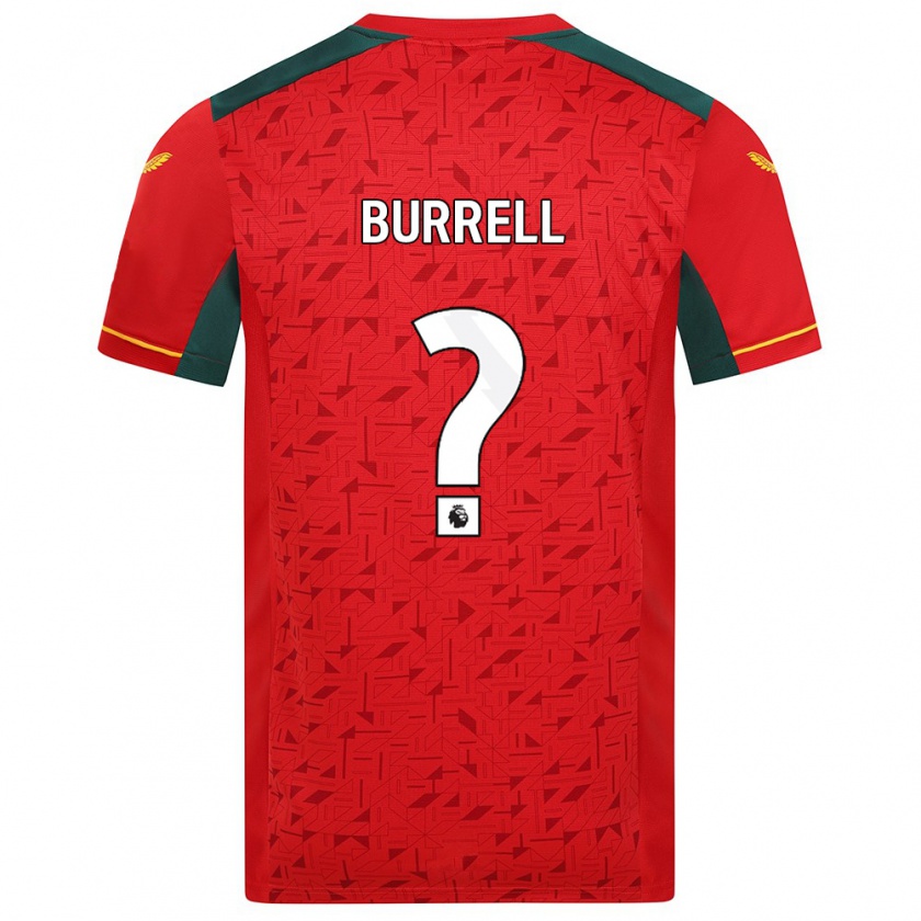 Kandiny Homme Maillot Ackeme Francis Burrell #0 Rouge Tenues Extérieur 2023/24 T-Shirt