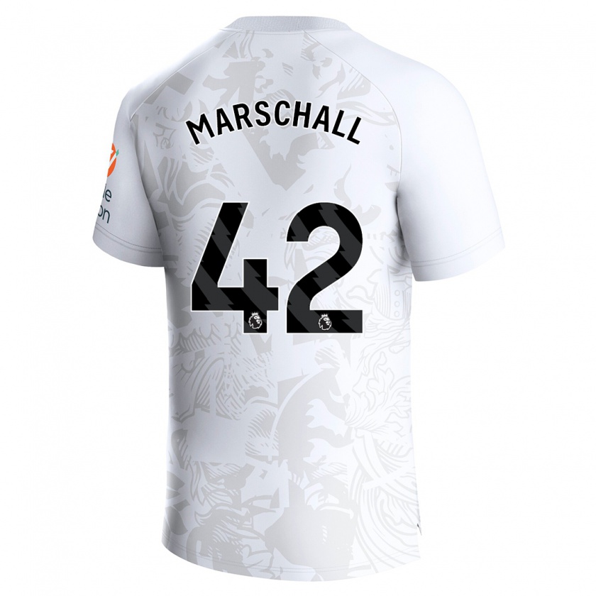 Kandiny Homme Maillot Filip Marschall #42 Blanc Tenues Extérieur 2023/24 T-Shirt