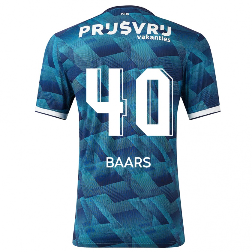 Kandiny Homme Maillot Guus Baars #40 Bleu Tenues Extérieur 2023/24 T-Shirt