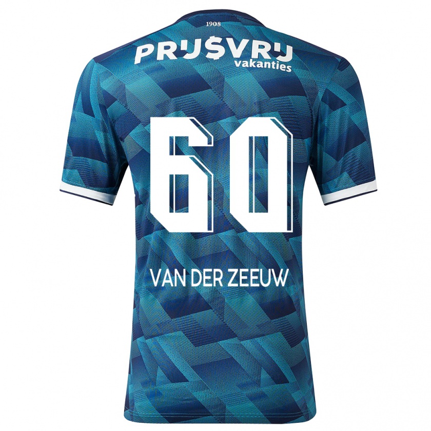 Kandiny Homme Maillot Twan Van Der Zeeuw #60 Bleu Tenues Extérieur 2023/24 T-Shirt