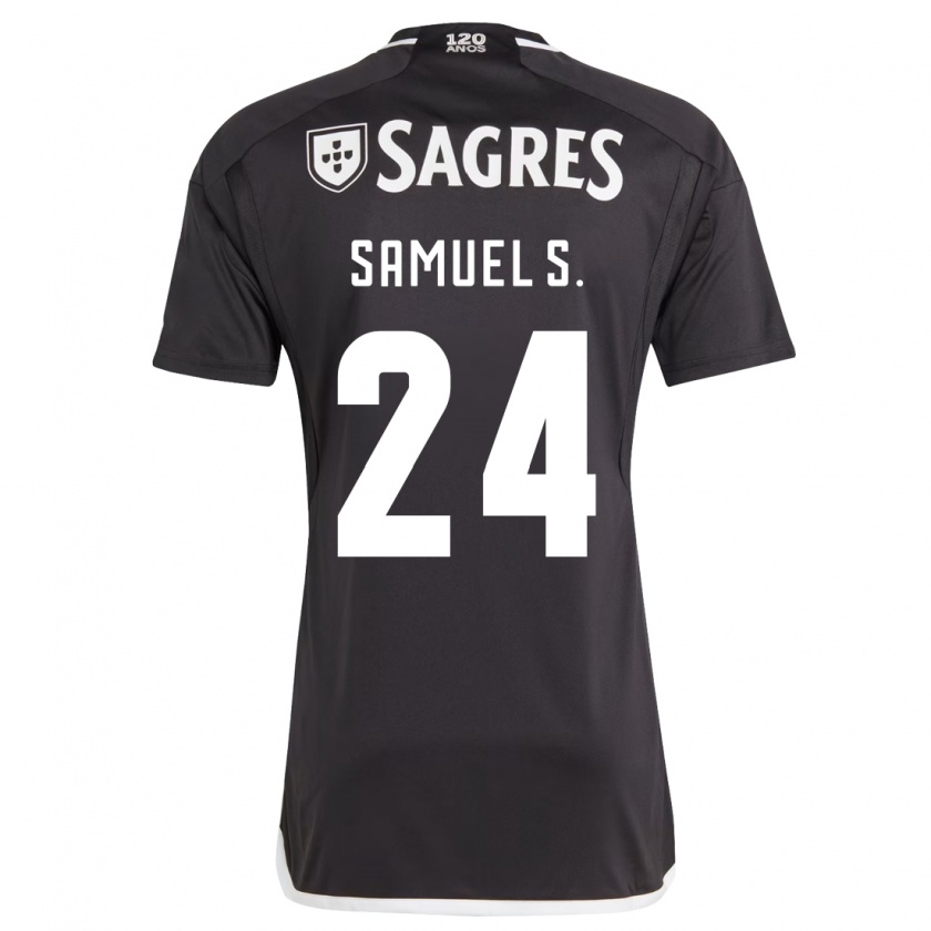 Kandiny Homme Maillot Samuel Soares #24 Noir Tenues Extérieur 2023/24 T-Shirt