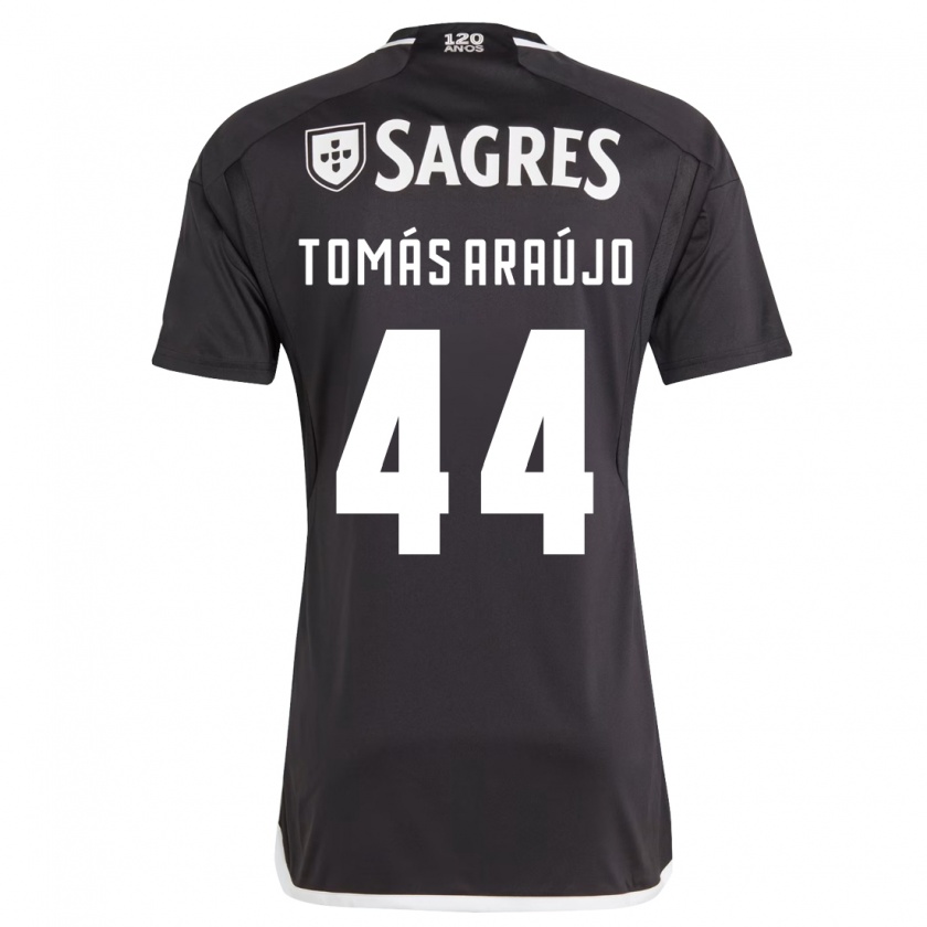 Kandiny Homme Maillot Tomás Araújo #44 Noir Tenues Extérieur 2023/24 T-Shirt
