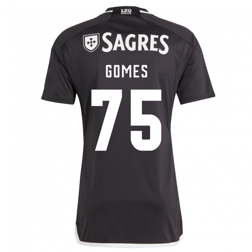 Kandiny Homme Maillot André Gomes #75 Noir Tenues Extérieur 2023/24 T-Shirt