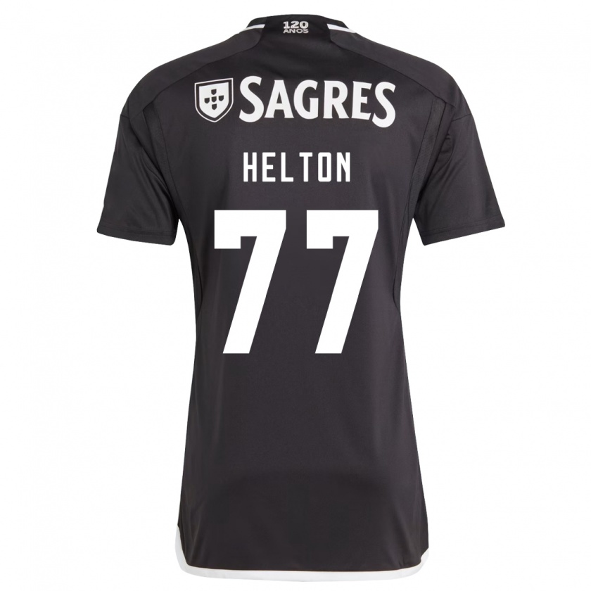 Kandiny Homme Maillot Helton Leite #77 Noir Tenues Extérieur 2023/24 T-Shirt