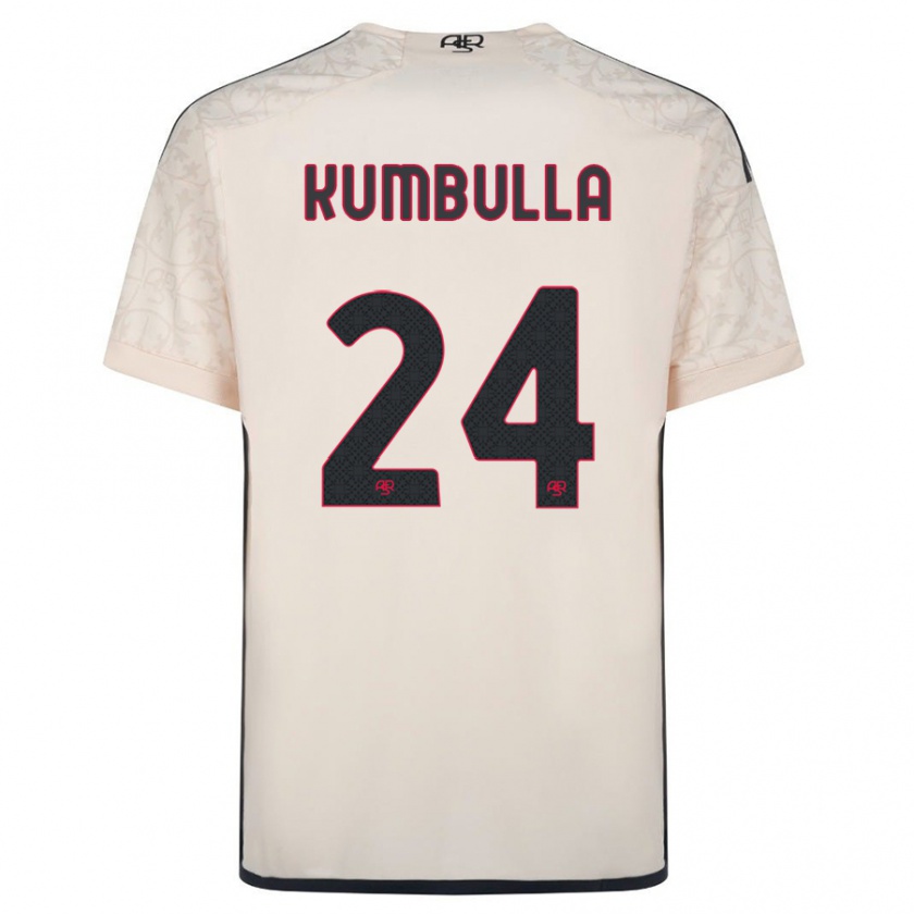 Kandiny Homme Maillot Marash Kumbulla #24 Blanc Cassé Tenues Extérieur 2023/24 T-Shirt