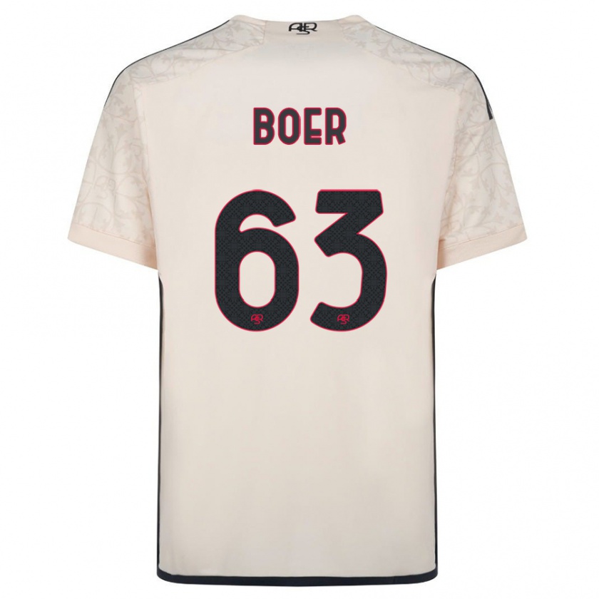 Kandiny Homme Maillot Pietro Boer #63 Blanc Cassé Tenues Extérieur 2023/24 T-Shirt