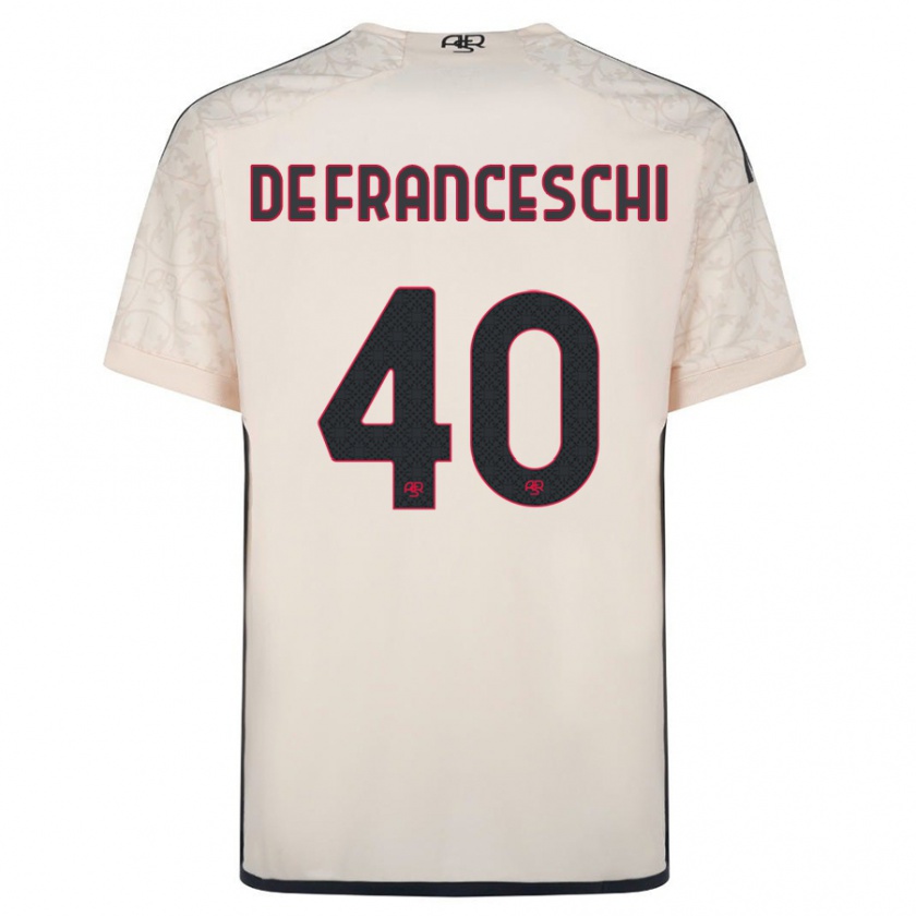 Kandiny Homme Maillot Leonardo De Franceschi #40 Blanc Cassé Tenues Extérieur 2023/24 T-Shirt
