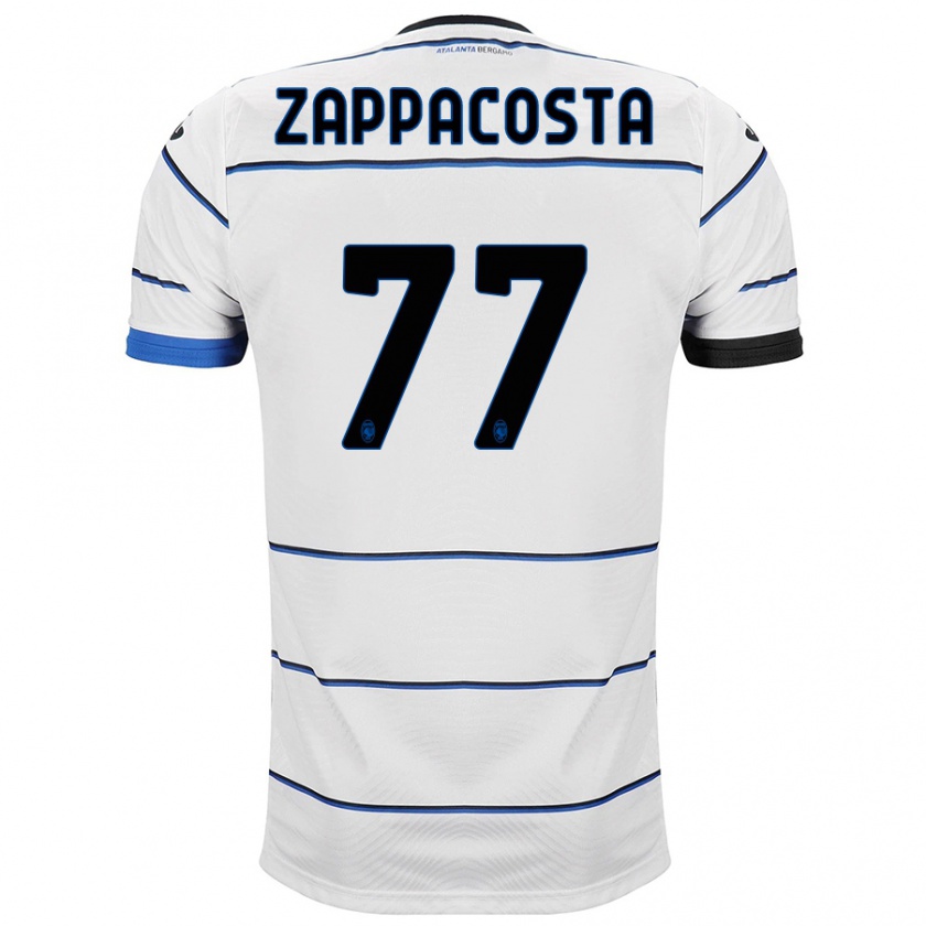 Kandiny Homme Maillot Davide Zappacosta #77 Blanc Tenues Extérieur 2023/24 T-Shirt