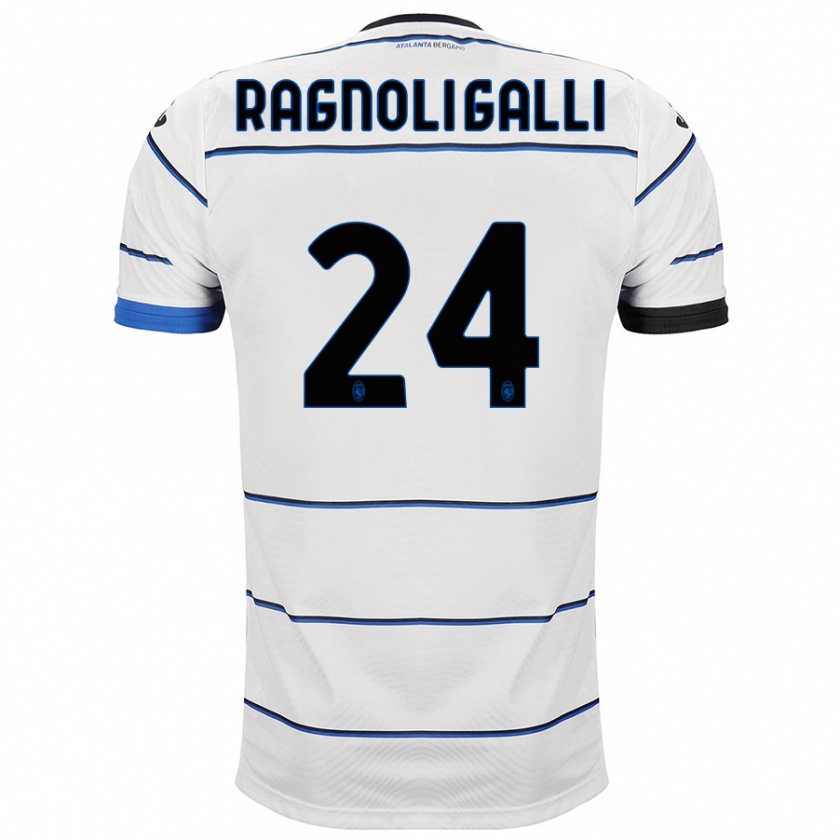 Kandiny Homme Maillot Federico Ragnoli Galli #24 Blanc Tenues Extérieur 2023/24 T-Shirt