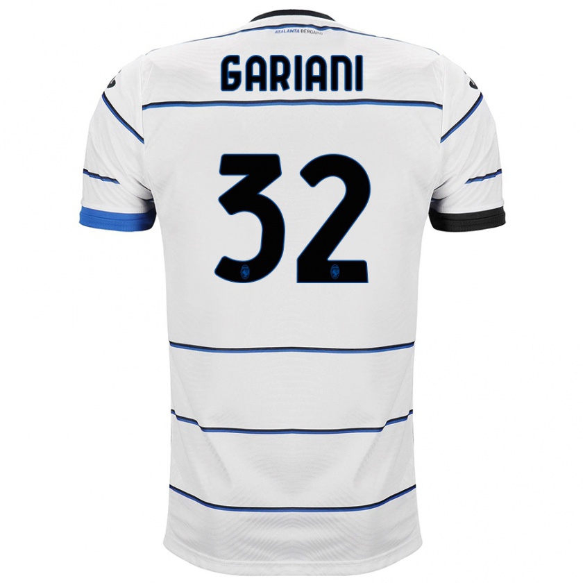 Kandiny Homme Maillot Niccolò Gariani #32 Blanc Tenues Extérieur 2023/24 T-Shirt