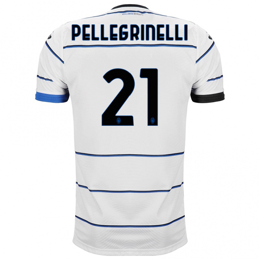 Kandiny Homme Maillot Giorgia Pellegrinelli #21 Blanc Tenues Extérieur 2023/24 T-Shirt