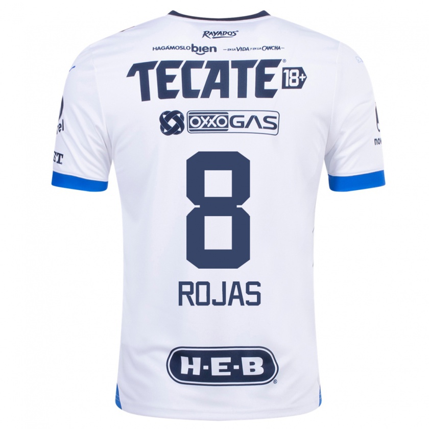 Kandiny Homme Maillot Joao Rojas #8 Blanc Tenues Extérieur 2023/24 T-Shirt